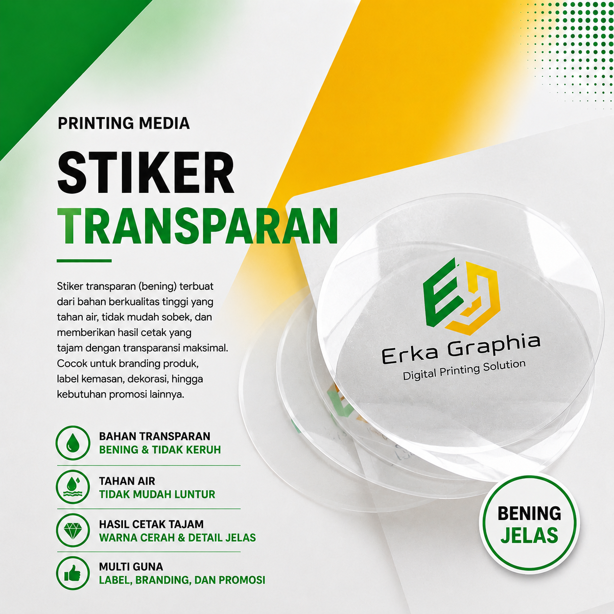 STICKER A3 TRANSFARANT