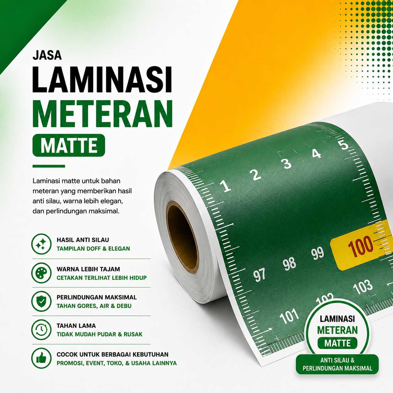 LAMINASI METERAN MATTE