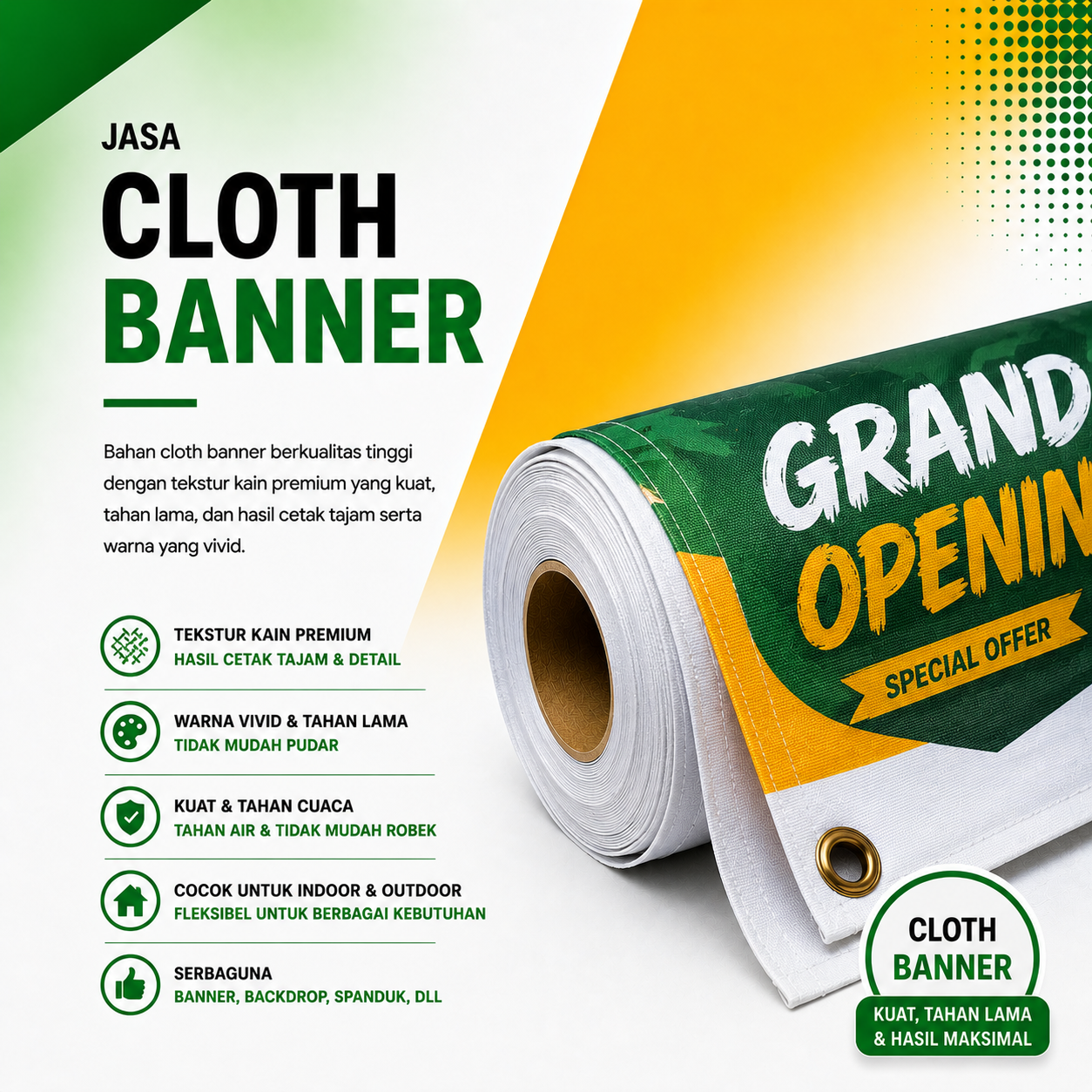 CLOTH BENNER